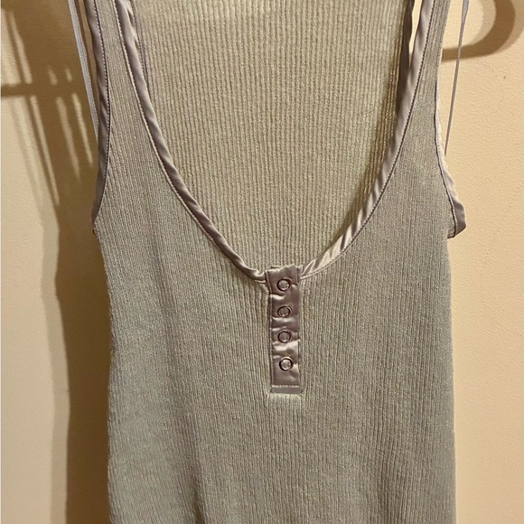 Zara Tops - Zara Light Gray Ribbed Tank Top